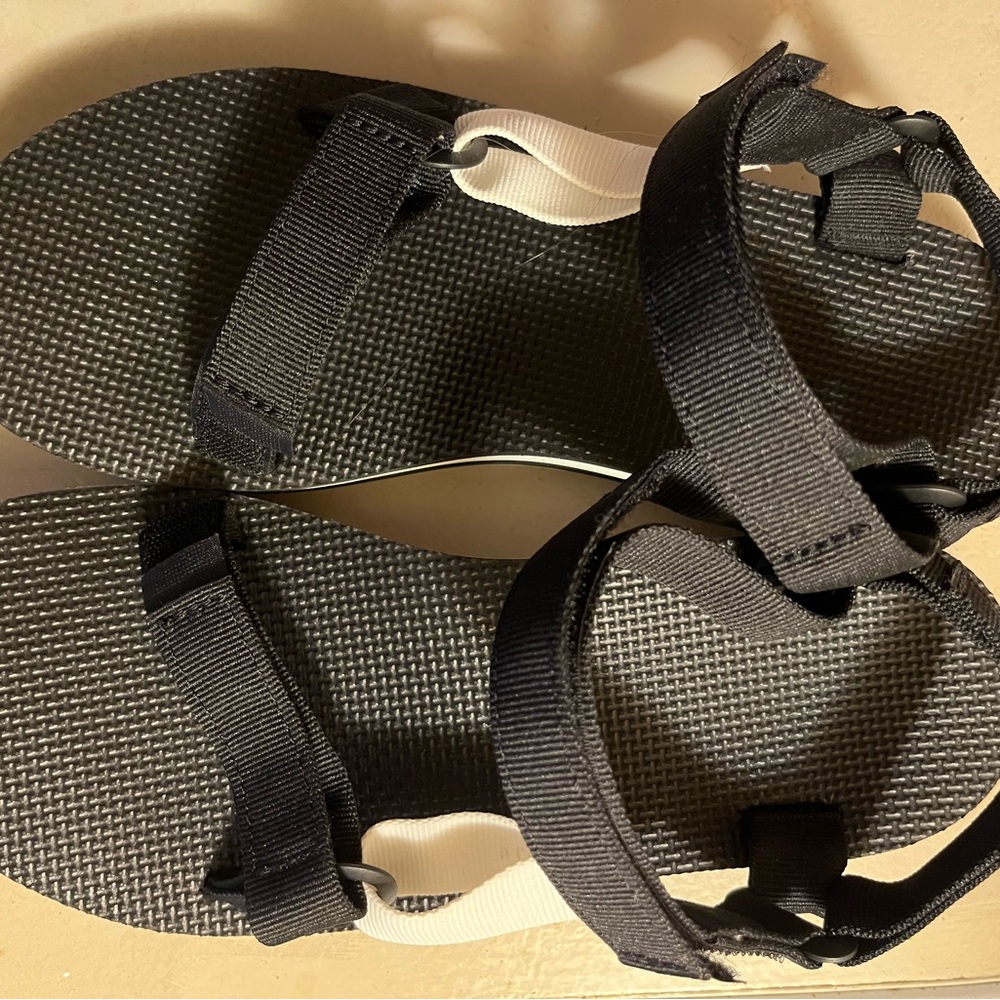 Teva Black and White Strappy Sandals